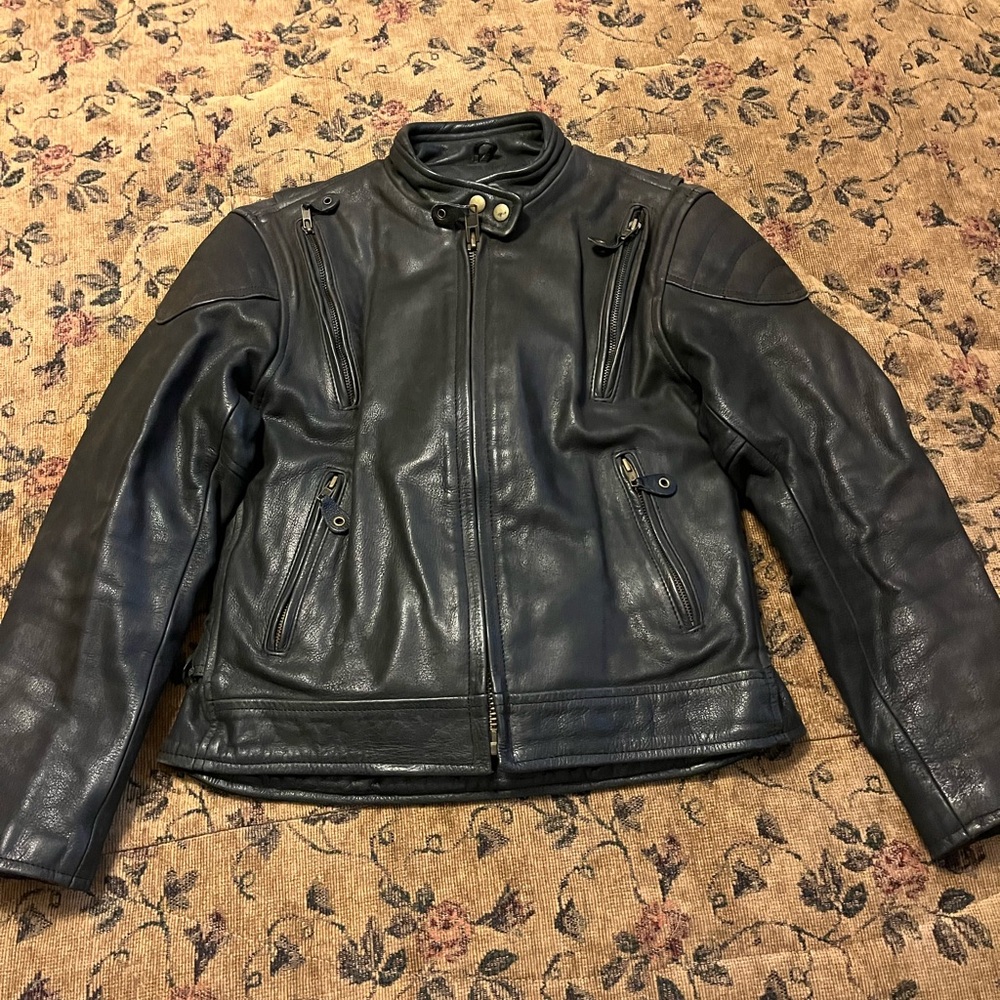 4 STAR Top Gear #1 Racing Custom Leather Moto Jacket!  Size L